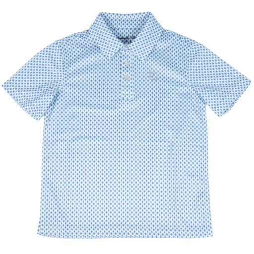 Panhandle Slim Boy's Blue Geo Print Snap Polo Shirt KIDS - Boys - Clothing - Shirts - Short Sleeve Shirts Panhandle
