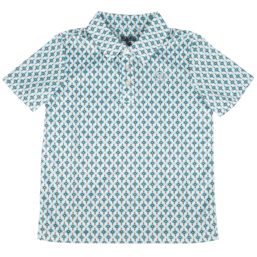 Rock & Roll Denim Boy's Mini Geo Aztec Print Polo Shirt KIDS - Boys - Clothing - Shirts - Short Sleeve Shirts Panhandle
