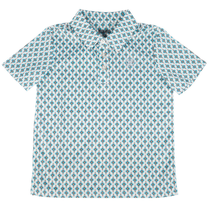 Rock & Roll Denim Boy's Mini Geo Aztec Print Polo Shirt KIDS - Boys - Clothing - Shirts - Short Sleeve Shirts Panhandle