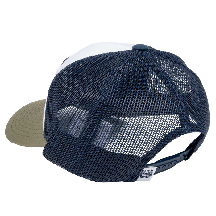 Cinch Youth Trucker Cap - White/Navy/Olive