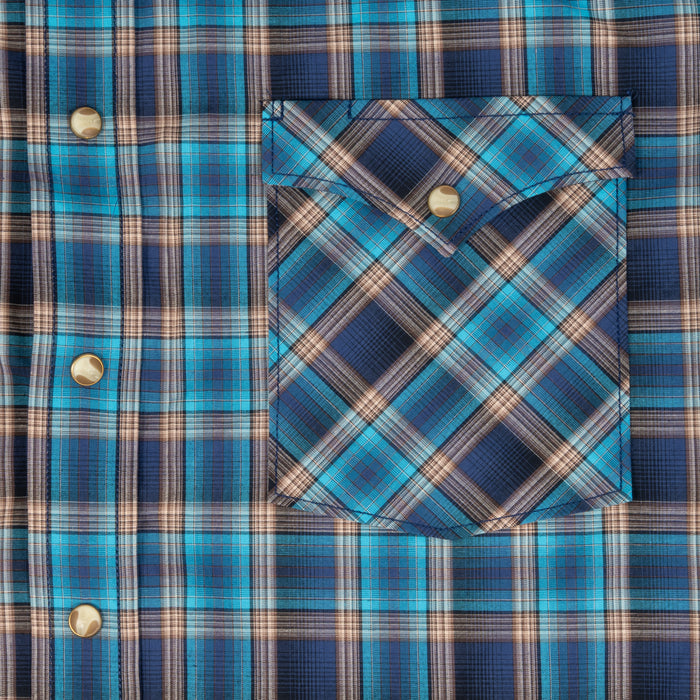 Panhandle Slim Men's Pearl Snap Plaid Western Shirt