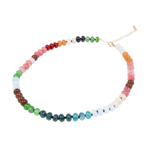 Natural Agate Glass Bead Necklace - Multicolor WOMEN - Accessories - Jewelry - Necklaces Josslyn