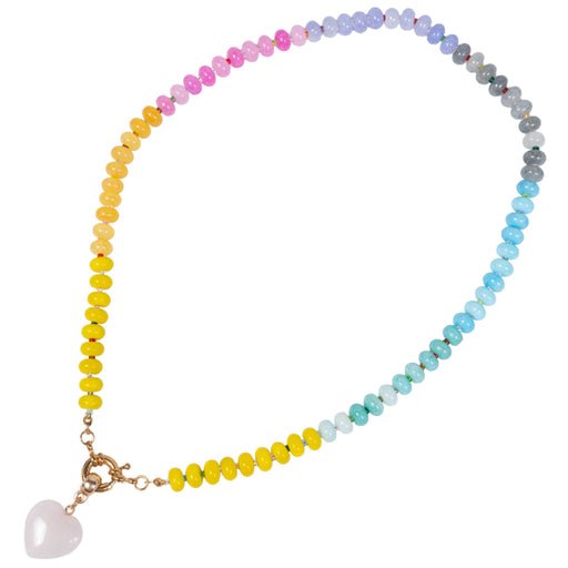 Natural Semi-Precious Glass Necklace - Mixed Rose Quartz WOMEN - Accessories - Jewelry - Necklaces Josslyn