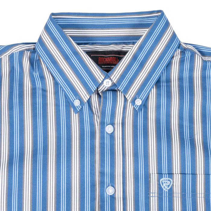Rock & Roll Denim Men's Reflex Stripe Button Down Shirt