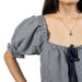 Navy Gingham Romper WOMEN - Clothing - Jumpsuits & Rompers Needii