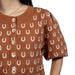 Camel Horseshoe Cardigan WOMEN - Clothing - Tops - Short Sleeved Peace Love Line