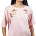 Western Embroidered Pink Top WOMEN - Clothing - Tops - Short Sleeved Lucky & Blessed