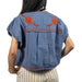 Sister Mary Bolero Blue Plaid Top WOMEN - Clothing - Tops - Short Sleeved Sister Mary