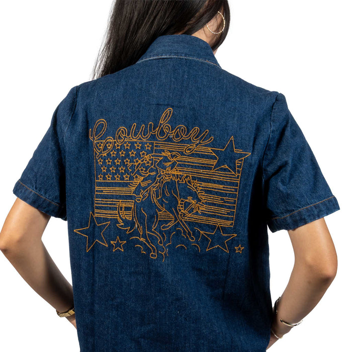 Freeman Ranch Denim Snap Top WOMEN - Clothing - Tops - Short Sleeved RODEO QUINCY