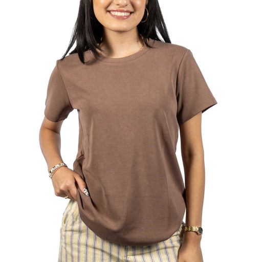 Kut Remington Scoop Neck Latte Top WOMEN - Clothing - Tops - Short Sleeved Kut from the Kloth