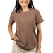 Kut Remington Scoop Neck Latte Top WOMEN - Clothing - Tops - Short Sleeved Kut from the Kloth