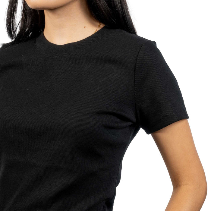 Kut Langley Black Rib Top WOMEN - Clothing - Tops - Short Sleeved Kut from the Kloth