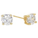 Cubic Zirconia Gold Dipped Post Earrings WOMEN - Accessories - Jewelry - Earrings Fashion City