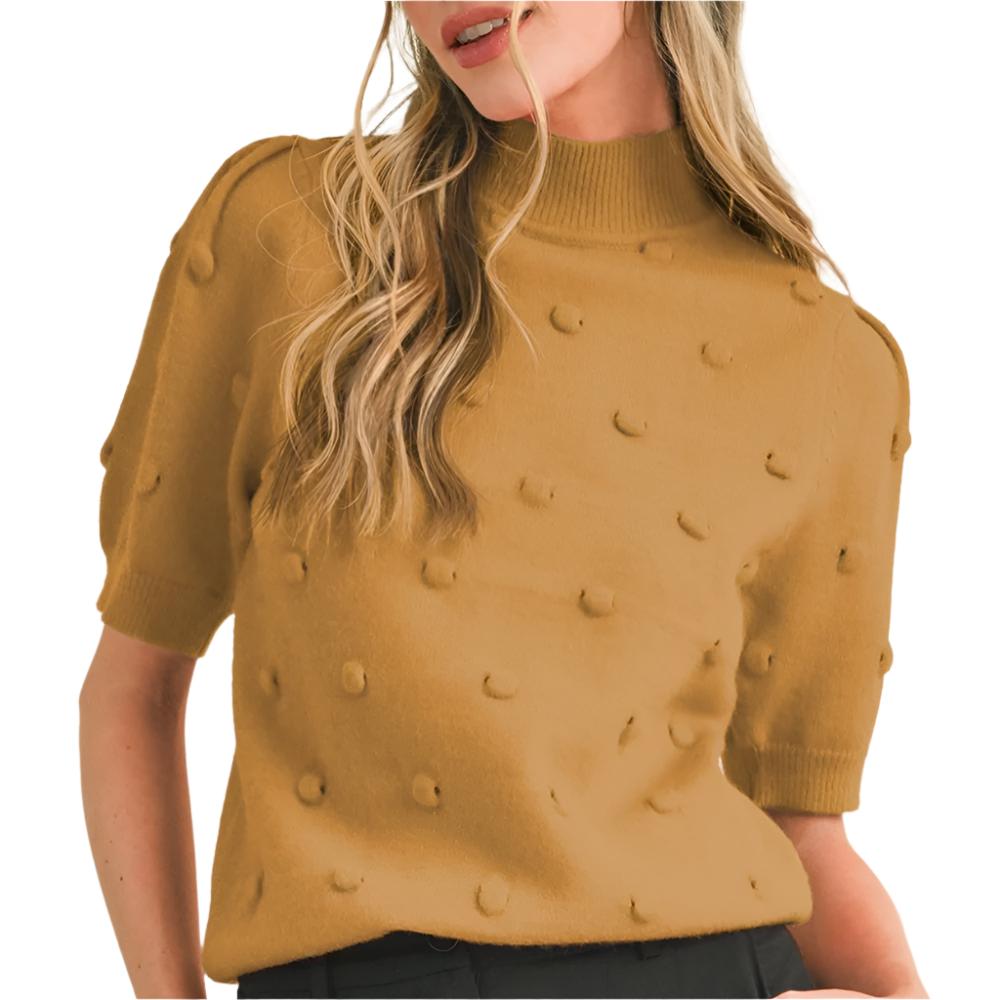 Popcorn Dot Sweater Top WOMEN - Clothing - Tops - Short Sleeved En Merci   