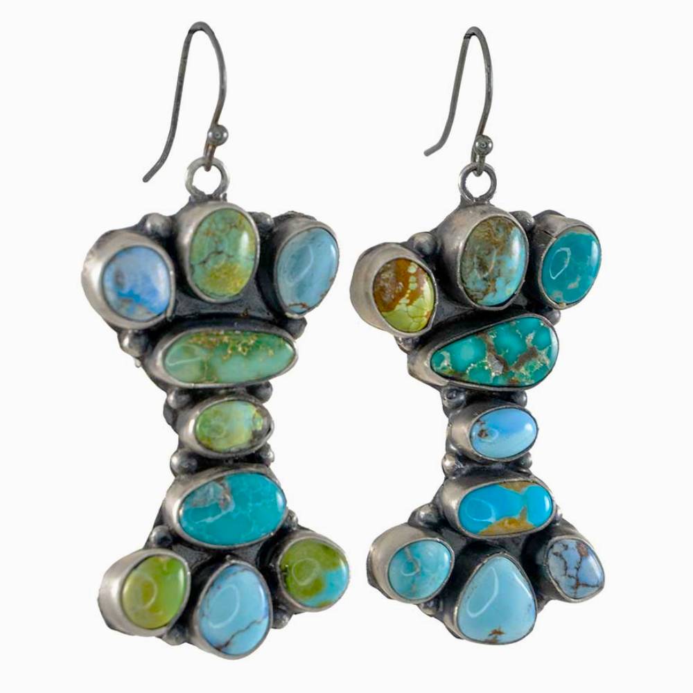 Carico Lake Turquoise Cluster Earrings WOMEN - Accessories - Jewelry - Earrings Select Lines   