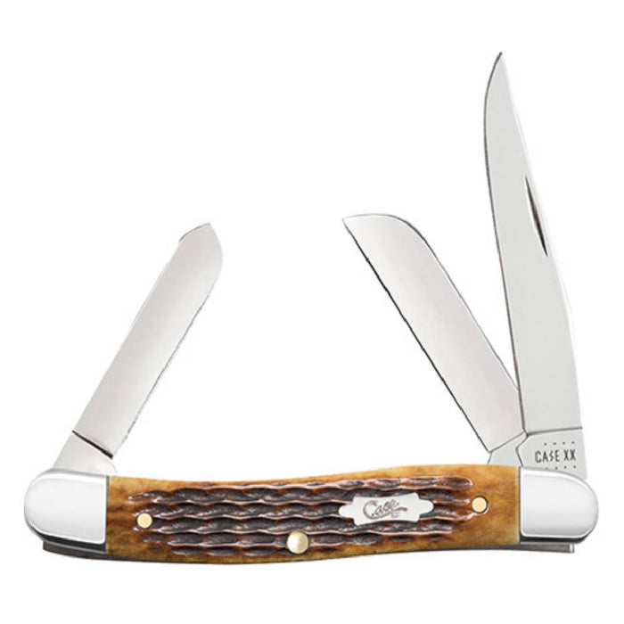 Case Antique Bone Rogers Corn Cob Jig Medium Stockman Knives W.R. Case   