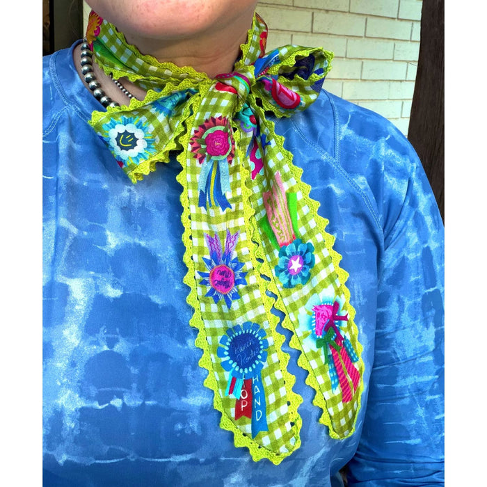 Champion's Rosette Silk Twilly Scarf