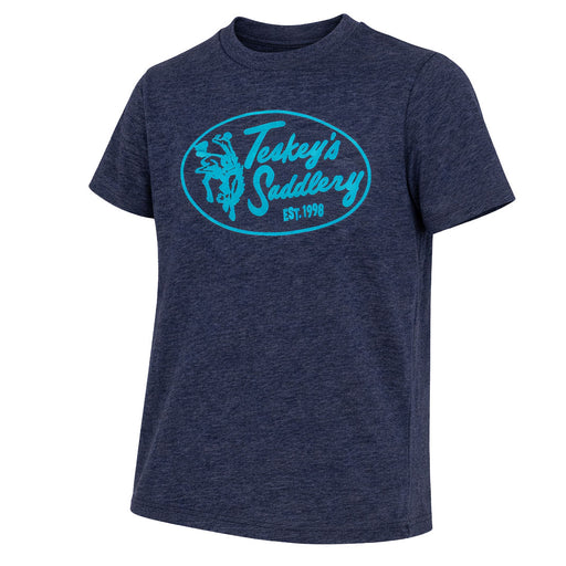 Teskey's Saddlery Youth Retro Oval Tee - Navy TESKEY'S GEAR - Youth SS Shirts Teskey's
