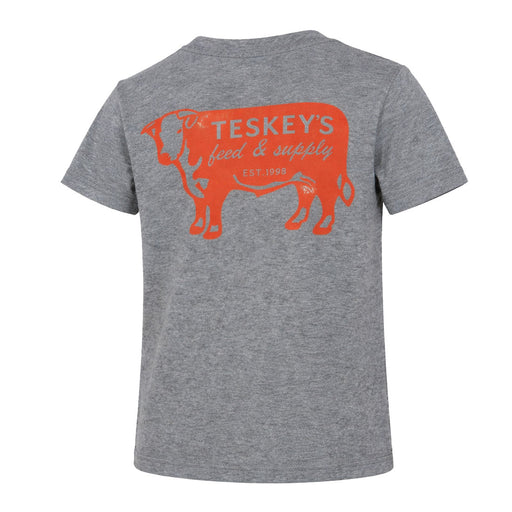 Teskey's Youth Feed & Supply Hereford Bull Tee - Heather TESKEY'S GEAR - Youth SS Shirts Teskey's