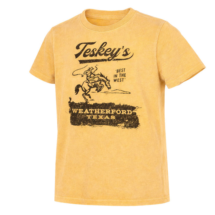 Teskey's Youth Bronco Tee - Mustard TESKEY'S GEAR - Youth SS Shirts Teskey's