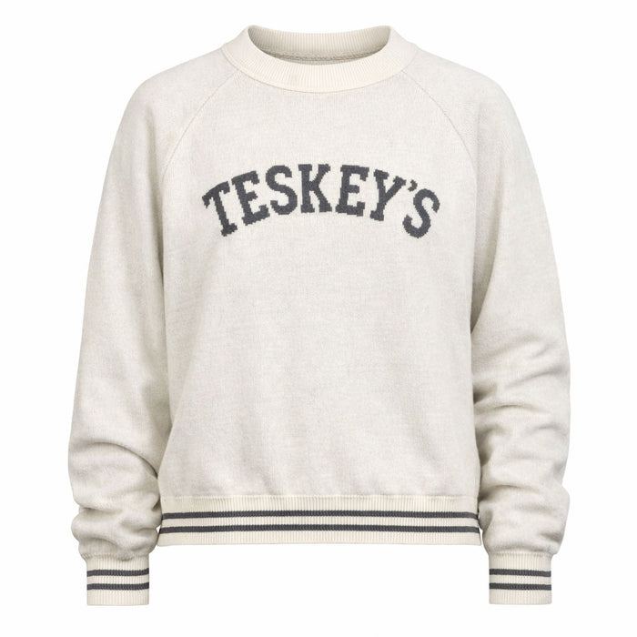 Teskey's Varsity Font Raglan Sweater - Natural/Jean TESKEY'S GEAR - Sweatshirts & Hoodies Teskey's