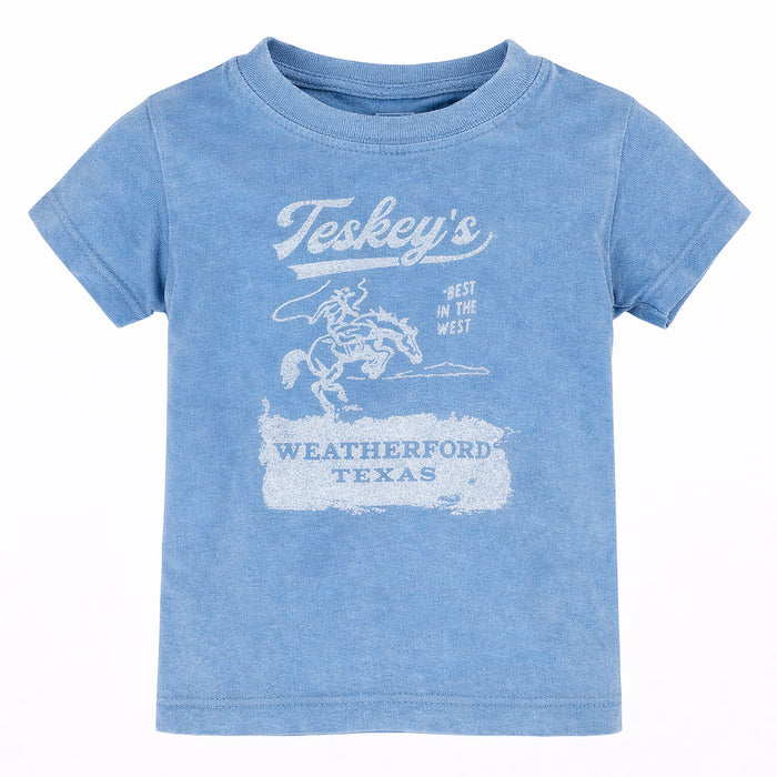 Teskey's Youth Bronco Tee - Pacific Blue TESKEY'S GEAR - Youth SS Shirts Teskey's