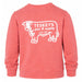 Teskey's Youth Feed & Supply Hereford Crewneck Sweatshirt - Red TESKEY'S GEAR - Youth Hoodies Teskey's