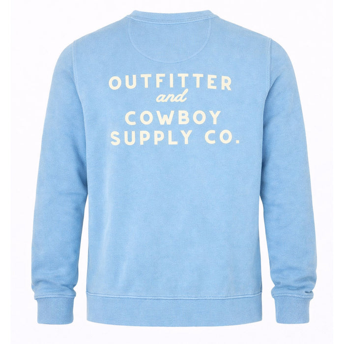 Teskey's Outfitter And Cowboy Supply Co Crewneck Sweatshirt - Denim Blue TESKEY'S GEAR - Sweatshirts & Hoodies Teskey's