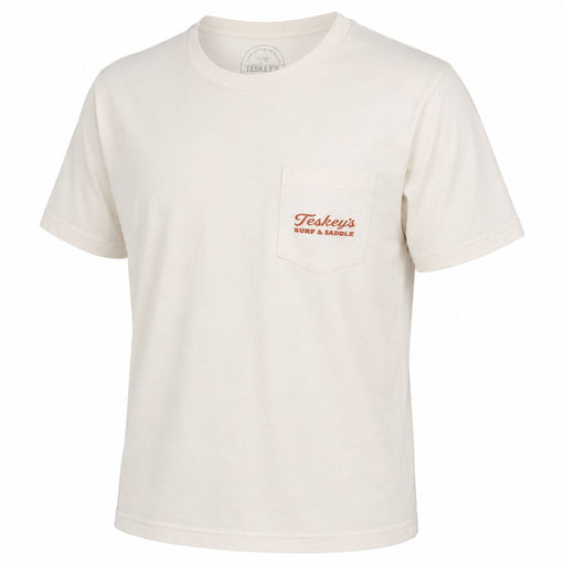 Teskey's Surf & Saddle Pocket Tee - Ecru TESKEY'S GEAR - SS T-Shirts Teskey's