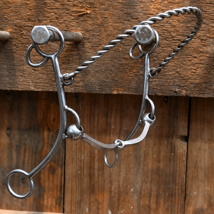 Flaharty Big Betty Steel Nose Square Snaffle Combo Bit