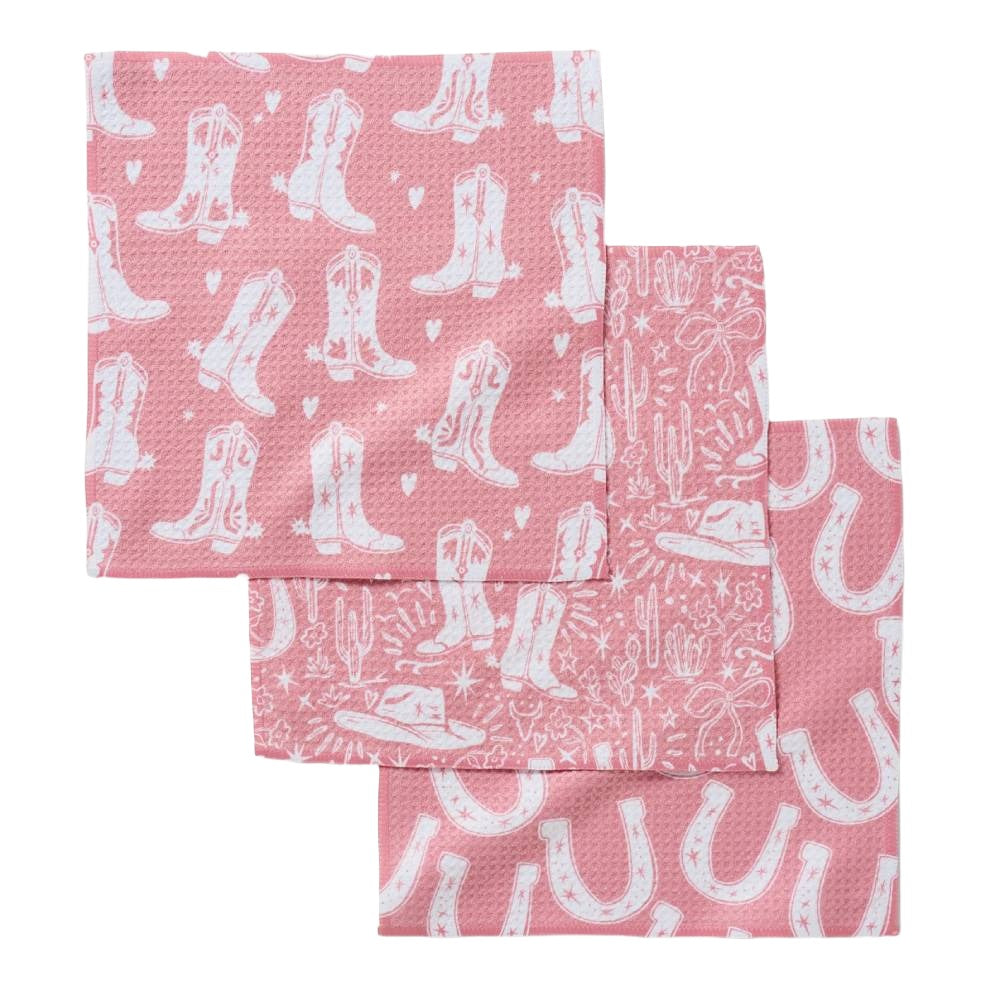 "Chic Lucky Boots" Dishcloth Set HOME & GIFTS - Tabletop + Kitchen - Kitchen Decor Geometry   