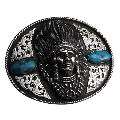 Comstock Heritage Chief Severo Turquoise Buckle ACCESSORIES - Additional Accessories - Buckles Comstock Heritage   