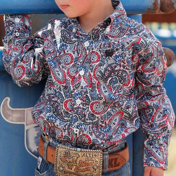 Cinch Baby Paisley Print Shirt - FINAL SALE KIDS - Baby - Baby Boy Clothing Cinch