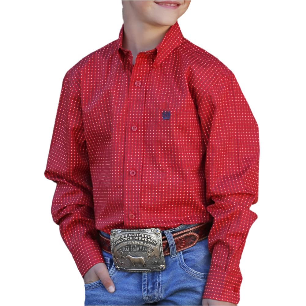 Cinch Boy's Dollar Sign Print Shirt KIDS - Boys - Clothing - Shirts - Long Sleeve Shirts Cinch   