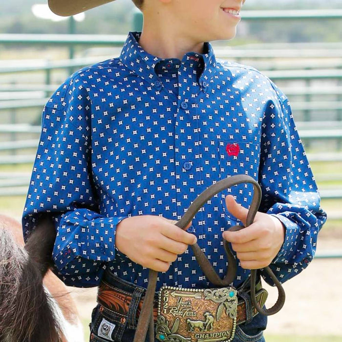 Cinch Boy's Geo Print Shirt KIDS - Boys - Clothing - Shirts - Long Sleeve Shirts Cinch   