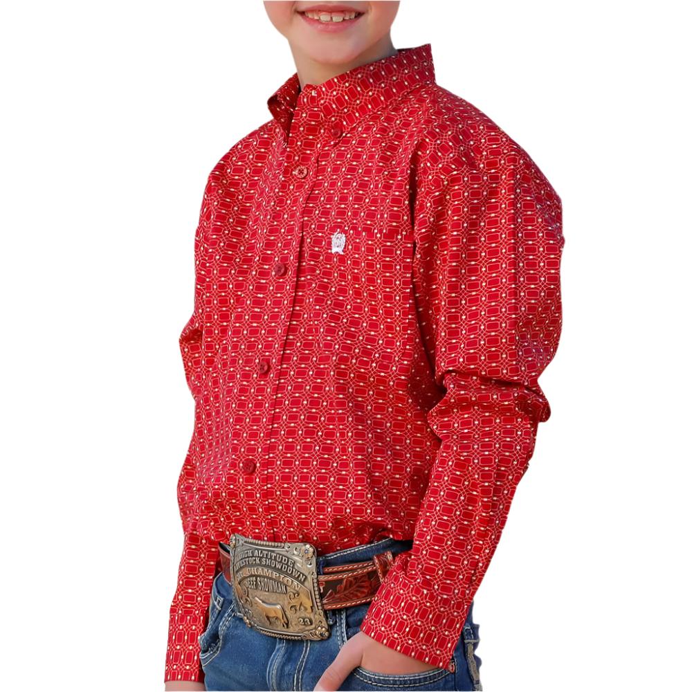 Cinch Boy's Geo Print Shirt KIDS - Boys - Clothing - Shirts - Long Sleeve Shirts Cinch   