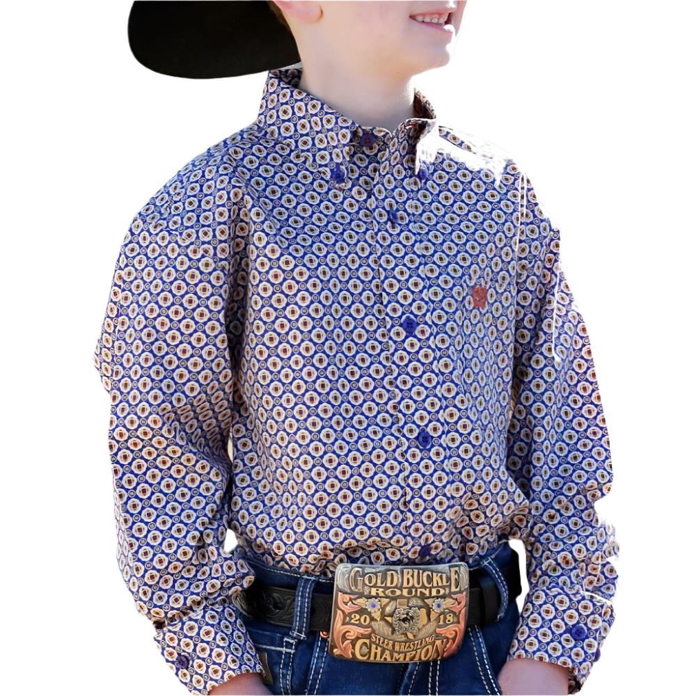 Cinch Boy's Medallion Print Shirt KIDS - Boys - Clothing - Shirts - Long Sleeve Shirts Cinch