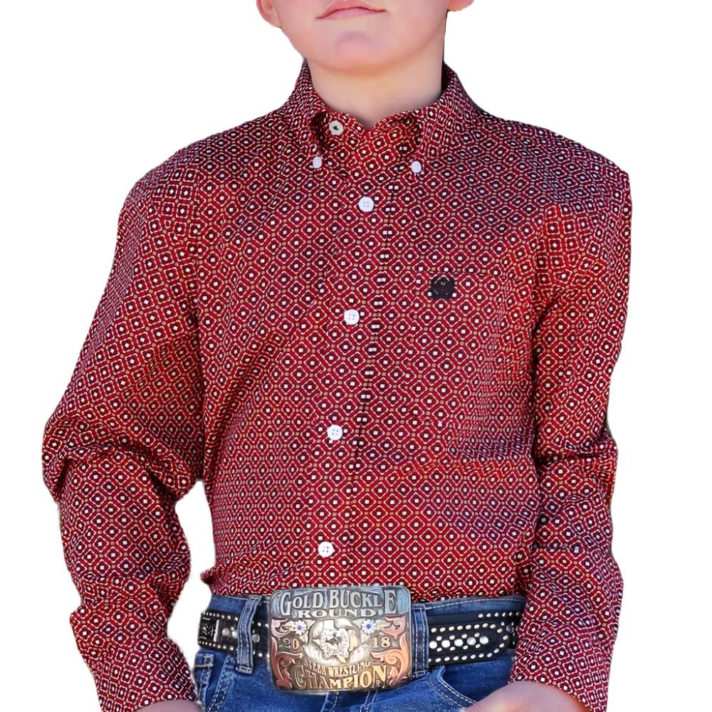 Cinch Boy's Medallion Print Shirt - FINAL SALE KIDS - Boys - Clothing - Shirts - Long Sleeve Shirts Cinch