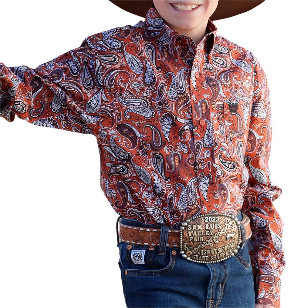 Cinch Boy's Paisley Print Shirt KIDS - Boys - Clothing - Shirts - Long Sleeve Shirts Cinch