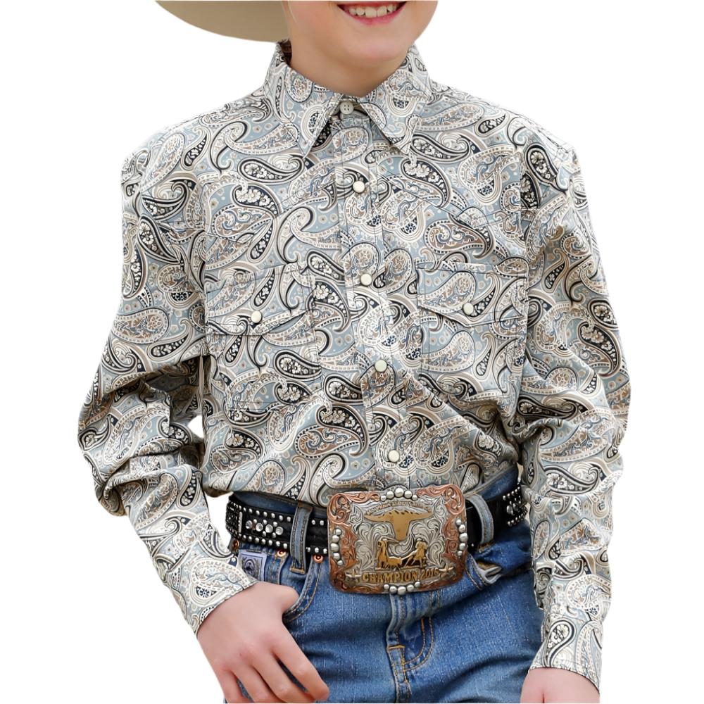 Cinch Boy's Paisley Print Shirt KIDS - Boys - Clothing - Shirts - Long Sleeve Shirts Cinch   