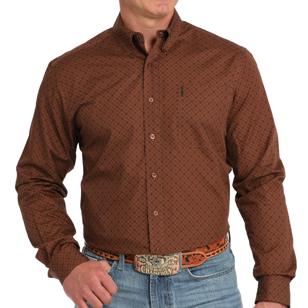 Cinch Men's Modern Fit Geo Print Shirt MEN - Clothing - Shirts - Long Sleeve Cinch