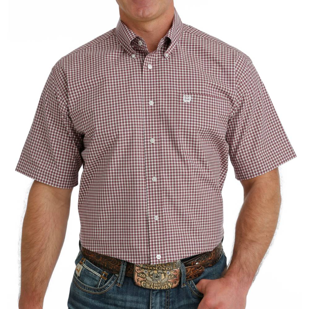 Cinch Men's Checkered Print Shirt MEN - Clothing - Shirts - Short Sleeve Shirts Cinch   