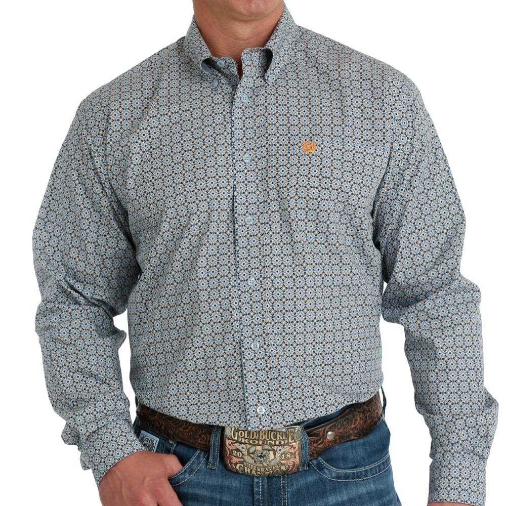Cinch Men's Circle Geo Button Shirt - FINAL SALE MEN - Clothing - Shirts - Long Sleeve Shirts Cinch   