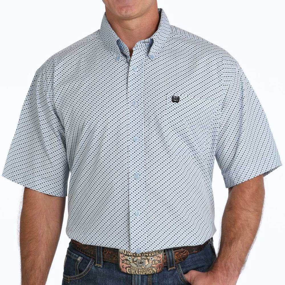 Cinch Men's Diamond Print Shirt MEN - Clothing - Shirts - Short Sleeve Shirts Cinch   