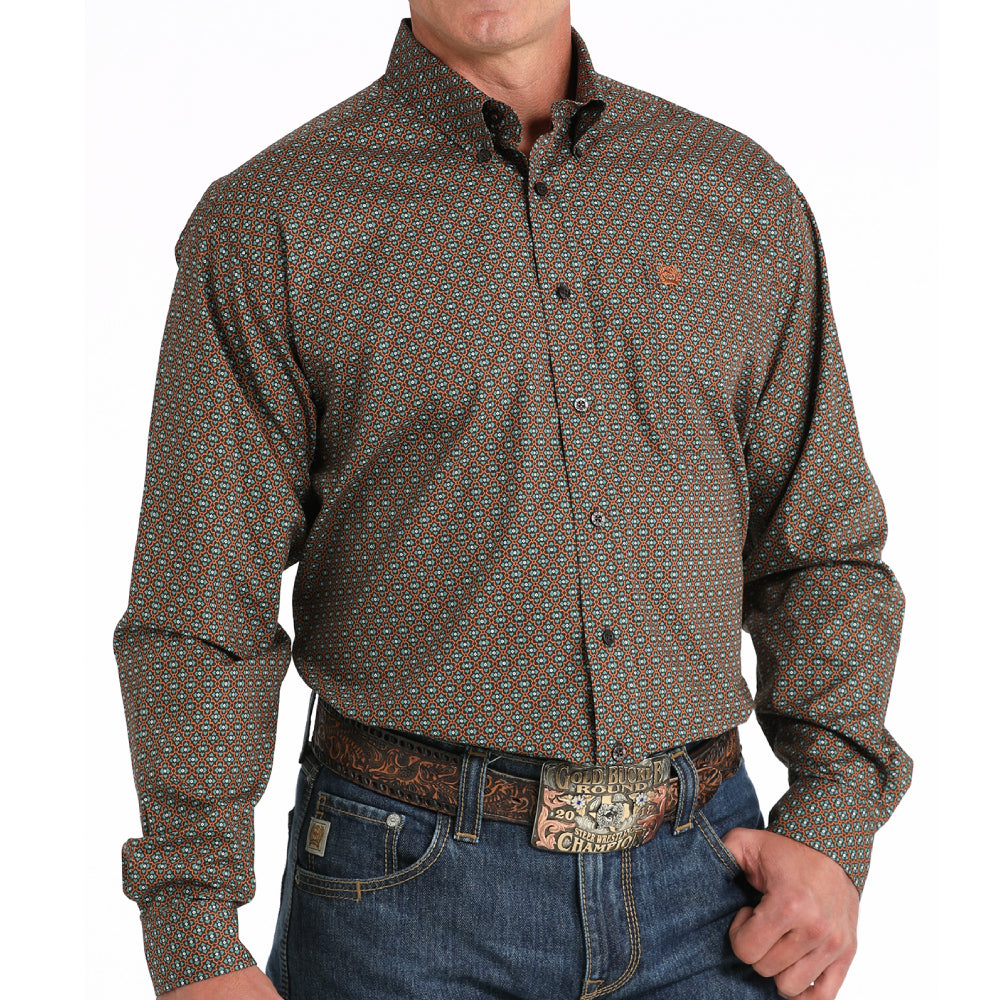 Cinch Men's Geo Print Shirt MEN - Clothing - Shirts - Long Sleeve Shirts Cinch   