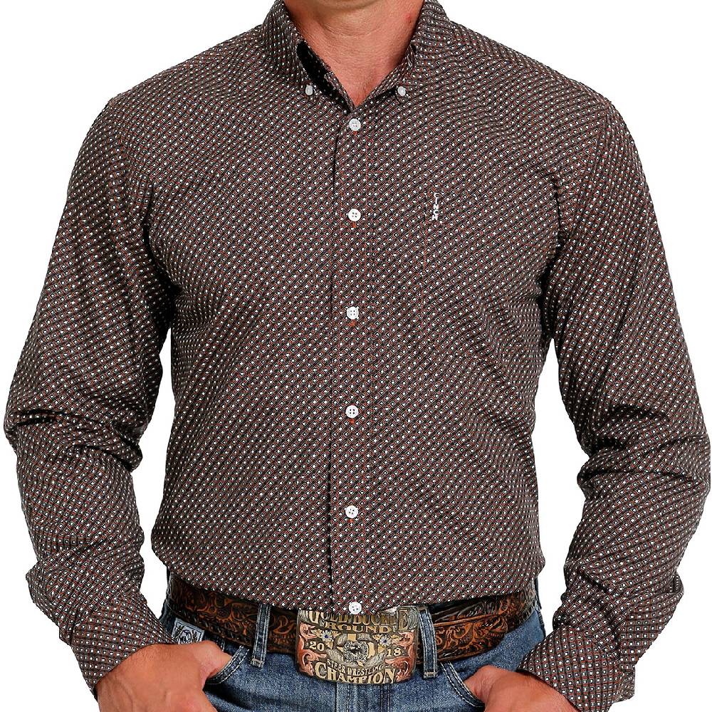 Cinch Men's Geometric Print Button Shirt - Teskeys