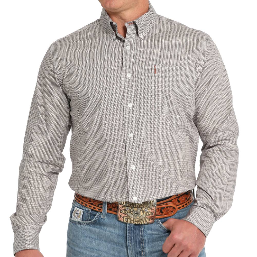 Cinch Men's Geo Print Modern Fit Shirt MEN - Clothing - Shirts - Long Sleeve Shirts Cinch