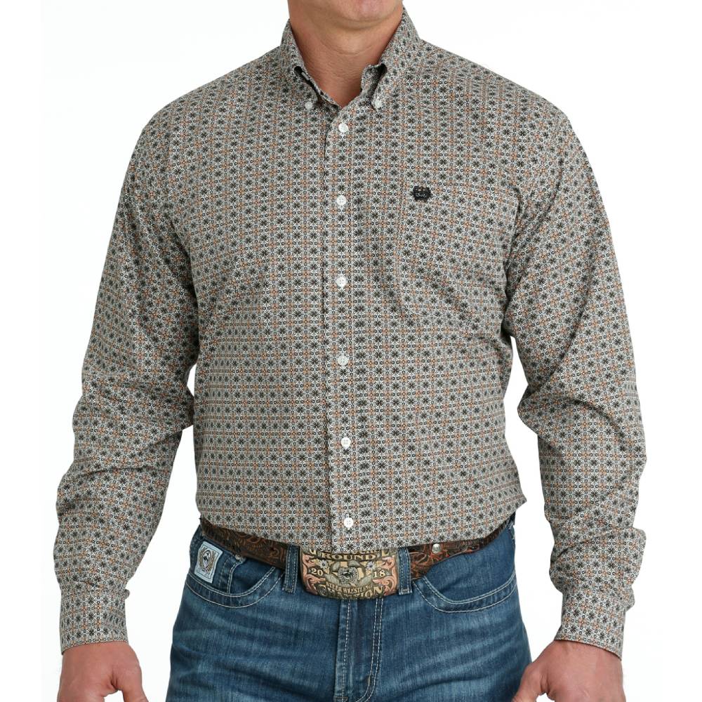 Cinch Men's Geo Print Button Shirt - FINAL SALE MEN - Clothing - Shirts - Long Sleeve Shirts Cinch   