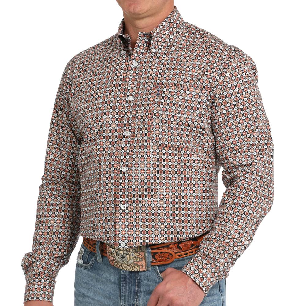 Cinch Men's Modern Fit Geo Print Shirt - FINAL SALE MEN - Clothing - Shirts - Long Sleeve Cinch