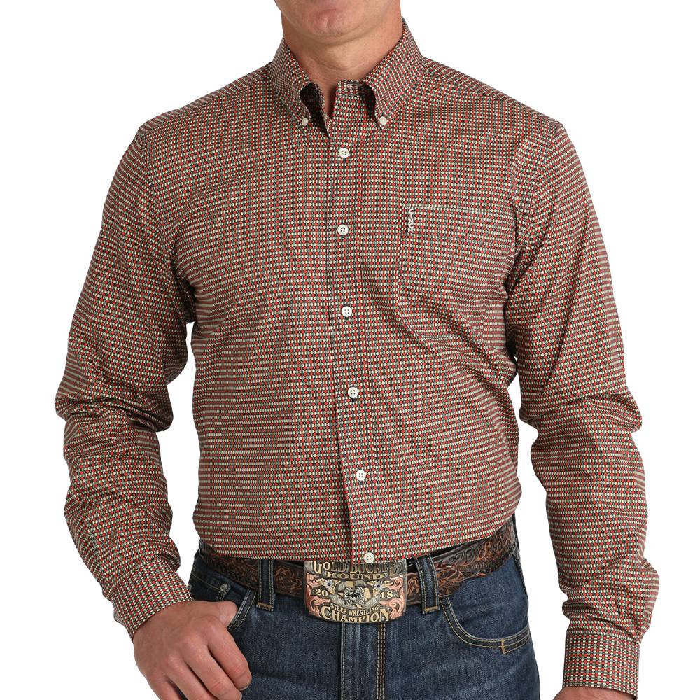 Cinch Men's Modern Fit Geo Print Shirt MEN - Clothing - Shirts - Long Sleeve Cinch